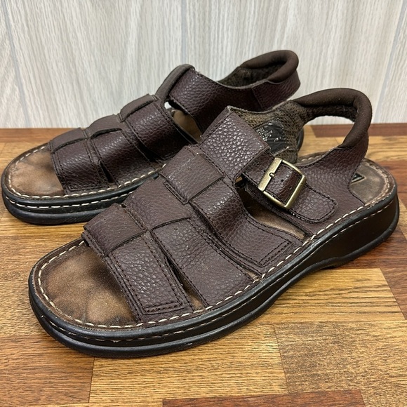 Route 66 Mens Sandals 11 Brown Chunky Fisherman Platform Lug 90s Y2k Vintage - Picture 9 of 10